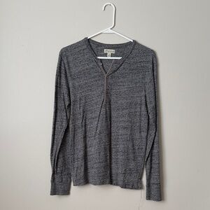 J.crew heather grey Long Sleeve Henley Shirt